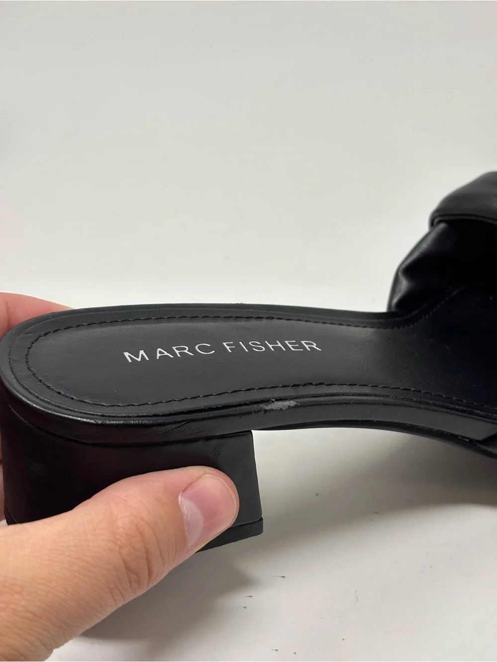 Marc Fisher Calicea black braided mule sandals size 5.5
